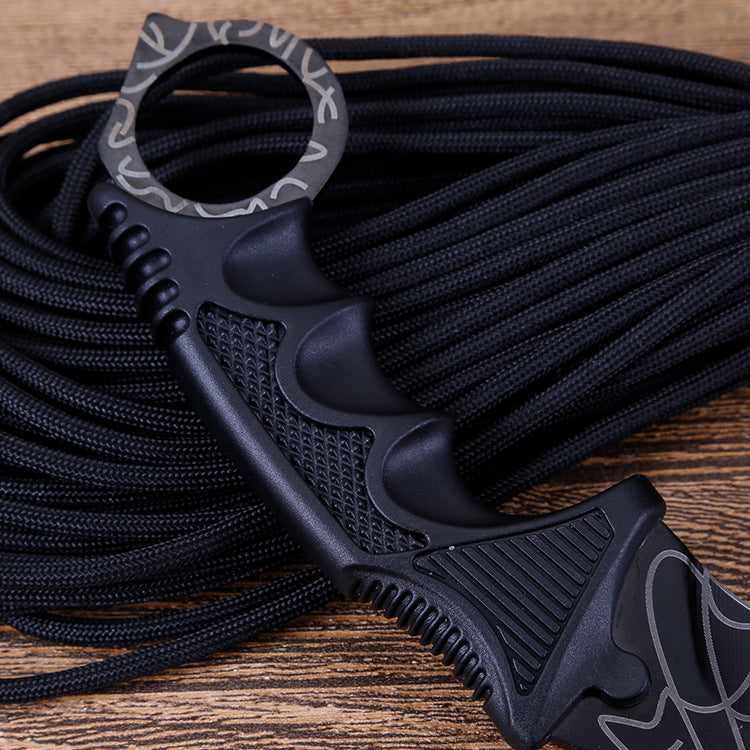 Outdoor Tactical Karambit Claw Knife - Fixed Blade Wilderness Survival Knife with Sheath