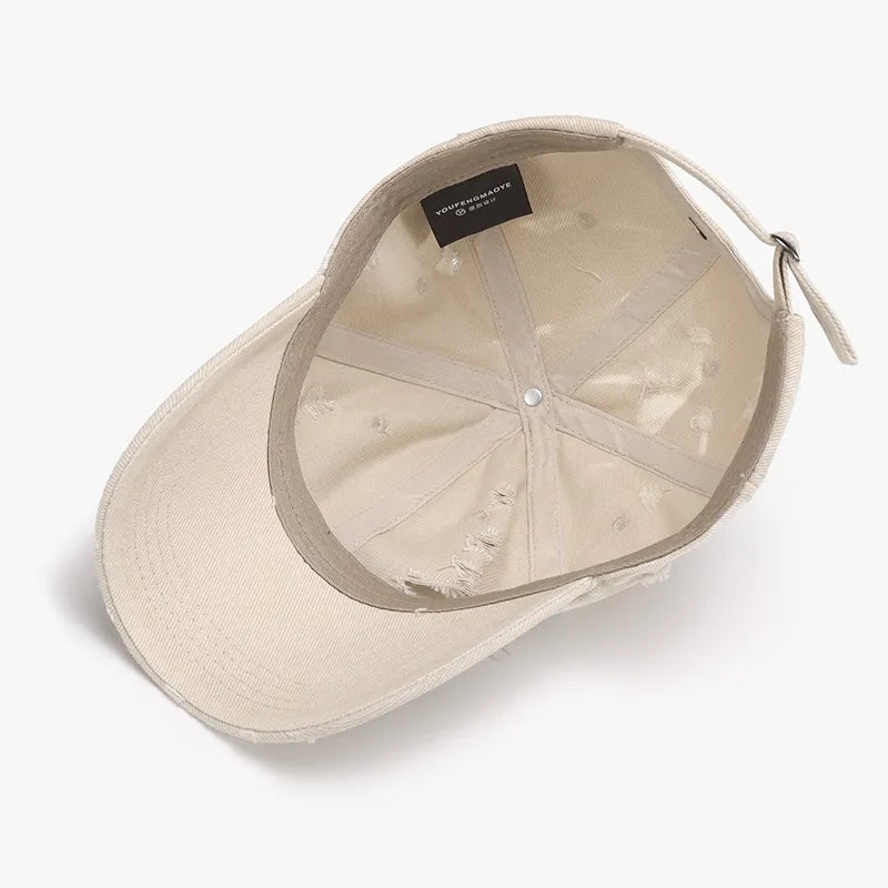 Distressed Vintage Cotton Baseball Cap | Adjustable Dad Hat for Men & Women