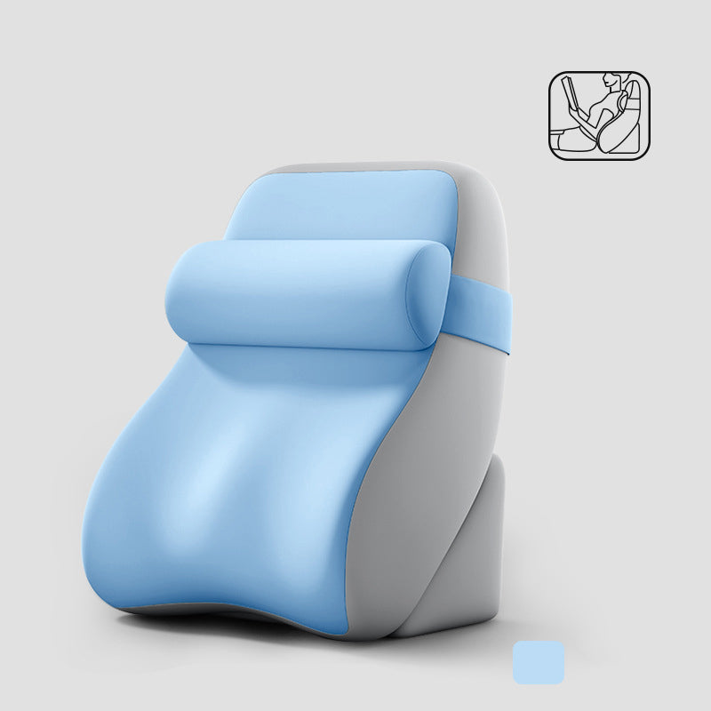 Memory Foam Reading Pillow with Neck Roll - Ergonomic Bed Backrest Support Cushion
