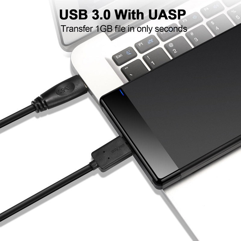 2.5-Inch USB 3.0 SATA Hard Drive Enclosure - High-Speed Solid-State Mobile Hard Drive Box with UASP Support