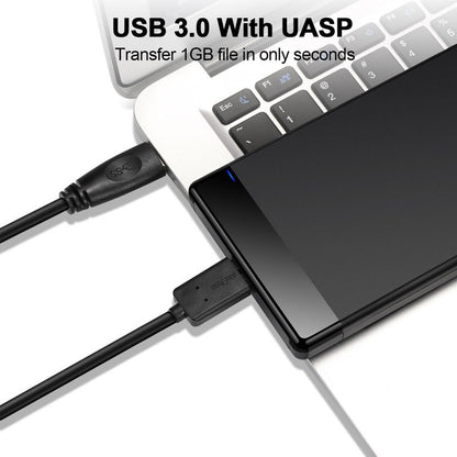 2.5-Inch USB 3.0 SATA Hard Drive Enclosure - High-Speed Solid-State Mobile Hard Drive Box with UASP Support