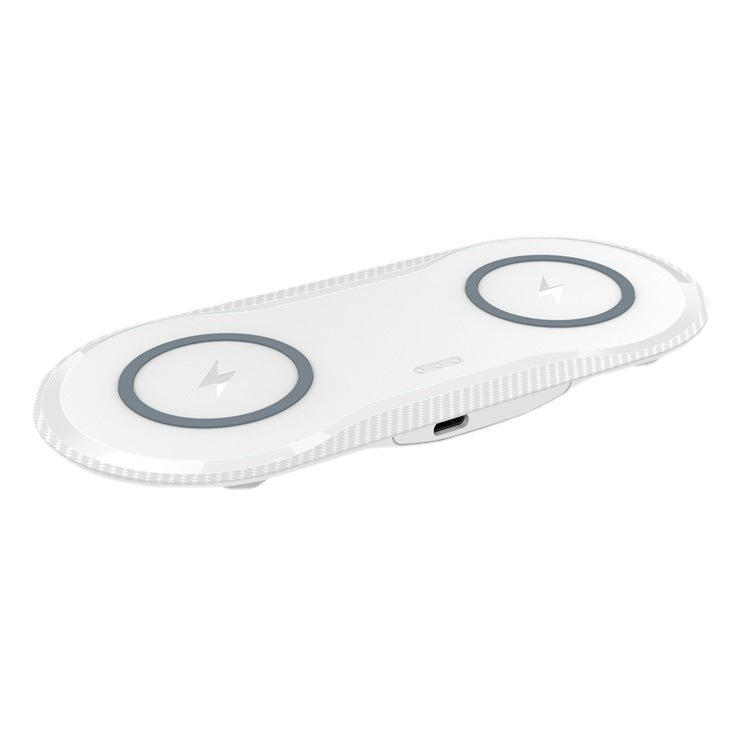 Dual 2-in-1 Fast Wireless Charger Pad 10W for Two Phones / AirPods - Double Charging Mat