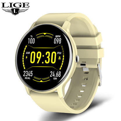 LIGE Unisex Smart Watch with Blood Pressure & Heart Rate Monitor - Pink Fitness Tracker