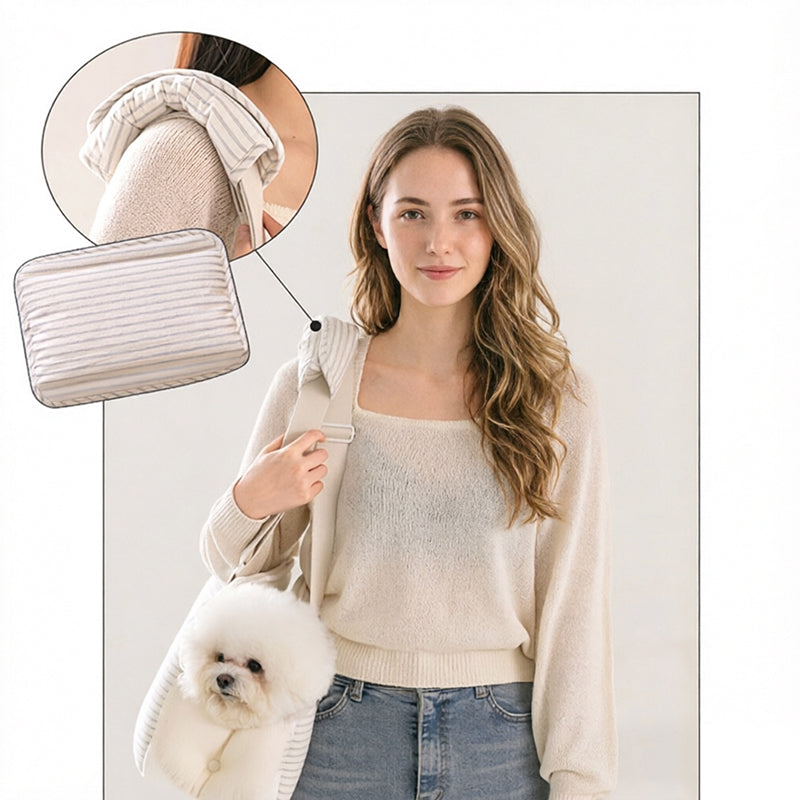 Winter Warm Soft-Sided Cat Carrier Bag - Portable Breathable Shoulder Pet Tote with Mat