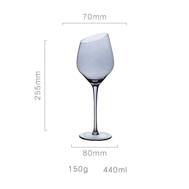 Creative Bevel Champagne/Wine Glass Cups with Iridescent Color-Changing Finish
