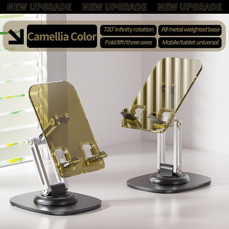 Transparent Acrylic Desktop Phone Stand - Dual-Arm Triaxial Adjustable Holder