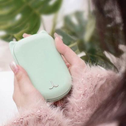 Cute 2-in-1 Rechargeable Hand Warmer & 3600mAh Power Bank - Portable USB Electric Pocket Heater