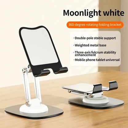 360° Rotating Aluminum Phone & Tablet Stand - Multi-Function Folding Lazy Desktop Support