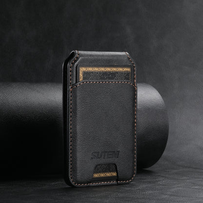 Magnetic Leather Wallet Card Holder Pouch for iPhone 15 14 13 Pro Max & Universal MagSafe Phones