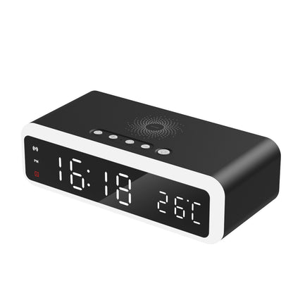 15W Fast Wireless Charging Station - Multifunctional Digital Alarm Clock with Temperature Display