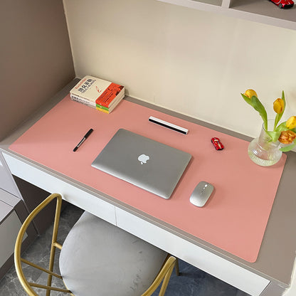 Large PU Leather Office Desk Protector Mat - Waterproof Mouse Pad & Keyboard Desk Mat for Gaming