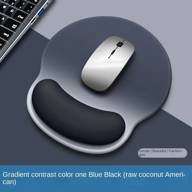 Gradient Silicone Mouse Pad with Wrist Rest - Ergonomic Anti-Slip Wrist Support Pad for Computer & Office