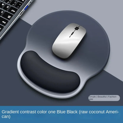 Gradient Silicone Mouse Pad with Wrist Rest - Ergonomic Anti-Slip Wrist Support Pad for Computer & Office