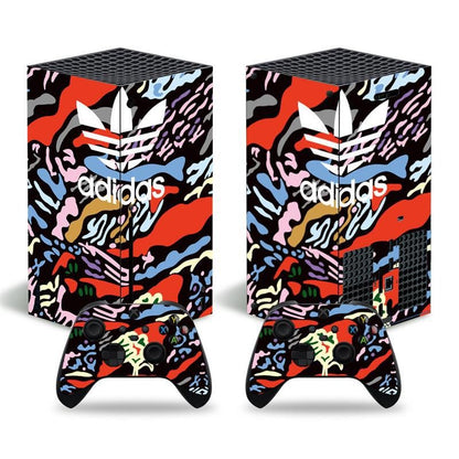 Futuristic Tech Vinyl Skin Decal Sticker Set for Xbox Series X Console & Controllers