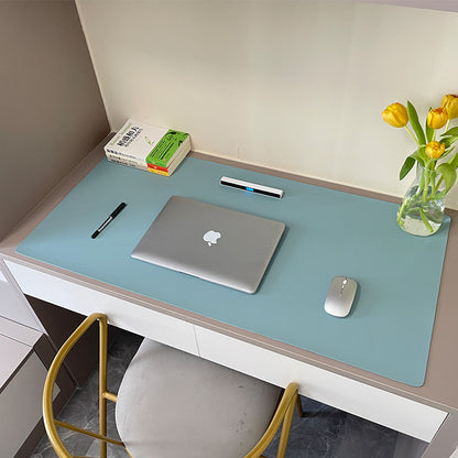 Large PU Leather Office Desk Protector Mat - Waterproof Mouse Pad & Keyboard Desk Mat for Gaming