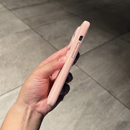 Premium Suede Leather Phone Case for iPhone 14 Pro Max 13 12 11 - Slim Half-Wrapped Anti-Fall Cover