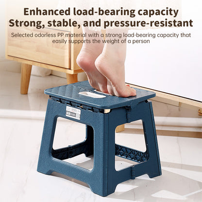 Extra Large Folding Step Stool | Portable Heavy-Duty Plastic Stool for Home, Kitchen & Outdoor Use