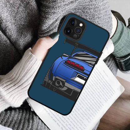JDM Anime Sports Car Phone Case - Illustrated Racing Car Cover for iPhone 15 Series