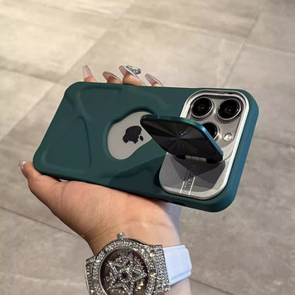 Magnetic Lens Holder Phone Case - Protective Stand Cover with Camera Protection for iPhone