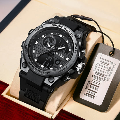 Multifunctional Shock Resistant Sports Watch - Tactical Digital-Analog Student Watch