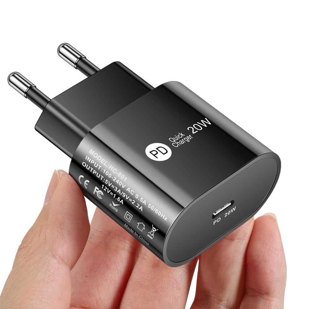 20W PD Fast Wall Charger - Type-C Travel Charging Head Adapter