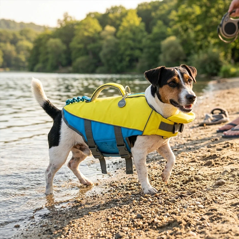 Reflective Dog Life Vest for Swimming - Breathable High Buoyancy Pet Safety Jacket