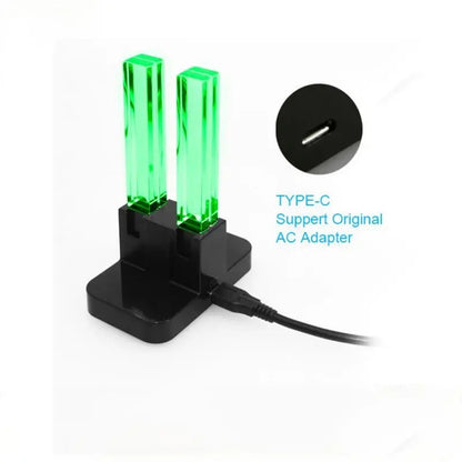4-in-1 Joy-Con Charging Dock for Nintendo Switch - Quad Charger Station with LED Light Column Base