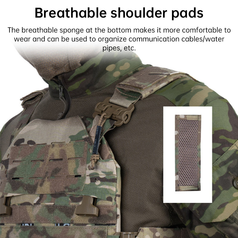 Quick Release Tactical Plate Carrier Vest - MOLLE Camouflage Body Armor Vest