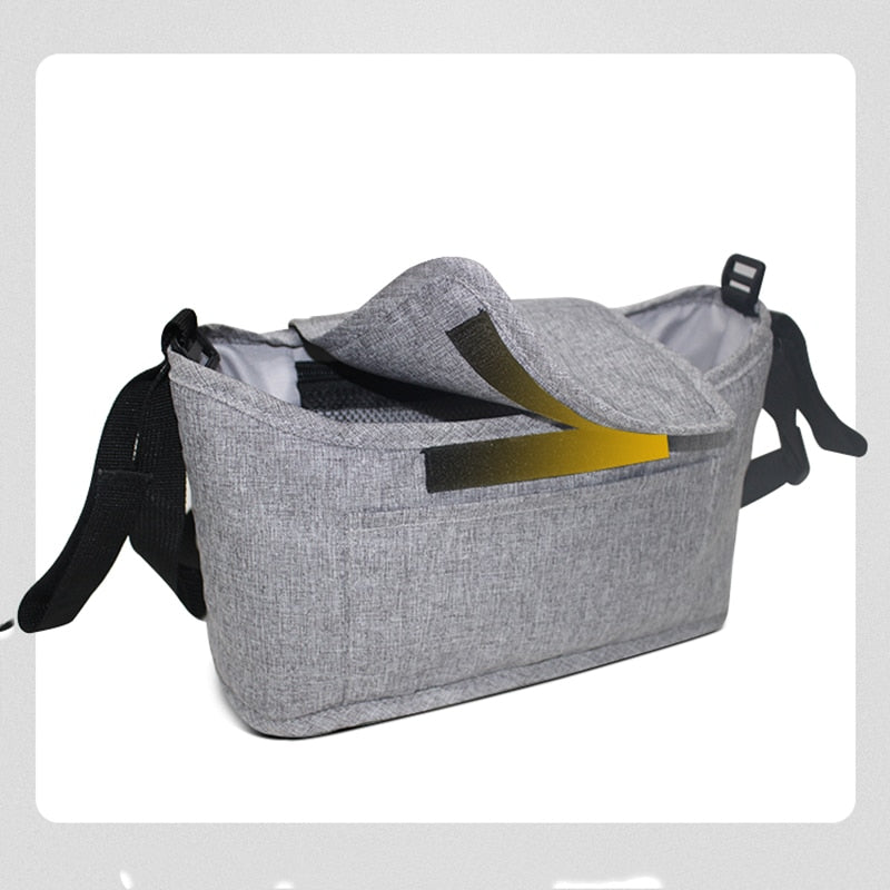 Universal Baby Stroller Organizer Bag with Cup Holder and Storage Pockets