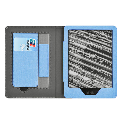 Cloth Texture Folio Case with Hand Strap & Stand for Kindle Paperwhite 5 (11th Gen 6.8") - Card Holder Cover
