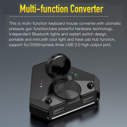 Bluetooth 5.0 Keyboard and Mouse Converter - Mobile Gaming Adapter for Android and iOS iPad PUBG