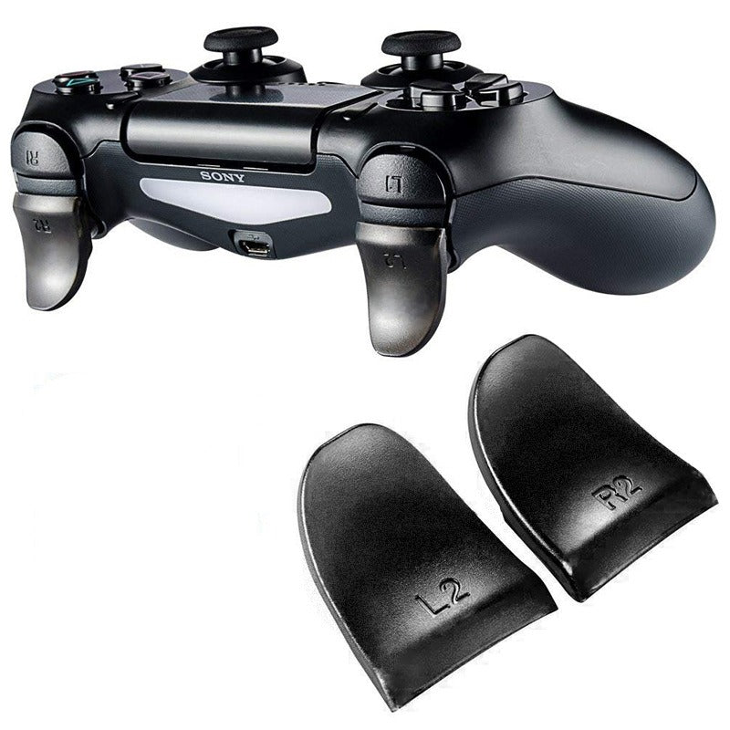PS4 L2 R2 Trigger Extenders - Silicone Extended Buttons and Grip Pad for DualShock 4 Controller