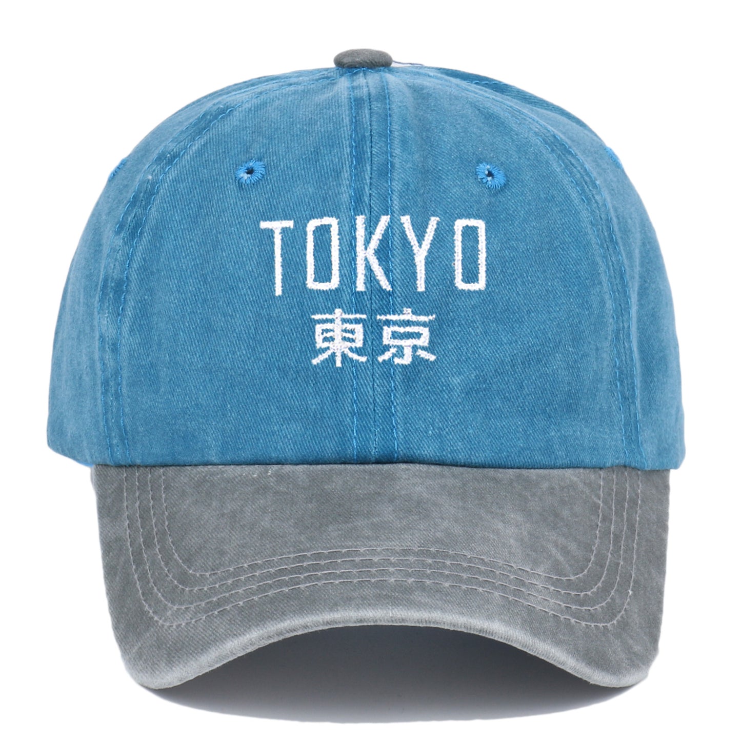 Unisex Embroidered Tokyo Kanji Dad Hat - Outdoor Sun Protection Cap