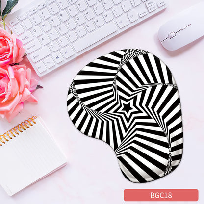 Cute Bunny Silicone Wrist Rest Mouse Pad - Soft Ergonomic Non-Slip Hand Support Pad for Gaming