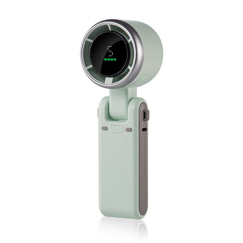 Portable Handheld Fan - Foldable USB Rechargeable Mini Electric Fan with Digital Display