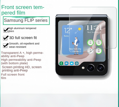Samsung Galaxy Z Flip7 Outer Screen Tempered Glass - Anti-Peep Foldable Screen Protector