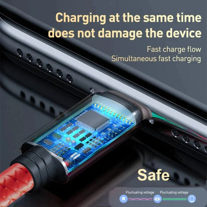 Universal 3-in-1 Charging Cable - 1.2M Multi-Device Fast Charger Cord for iPhone & Android