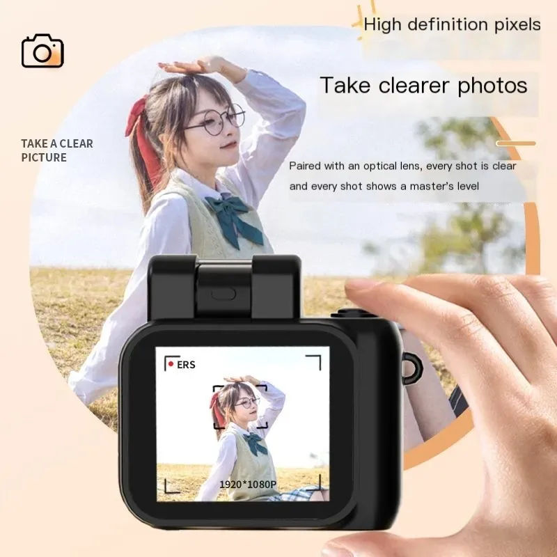 Y4000 Digital Camera - Mini HD Portable Student Pocket Camera with Built-in Fill Light & Card Slot