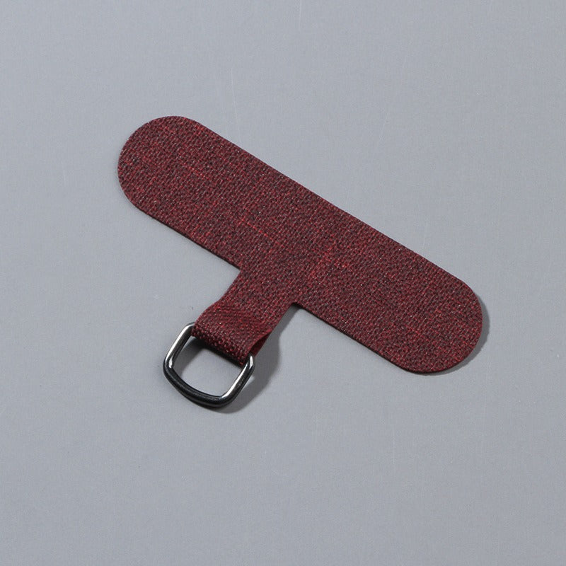 Universal Adhesive Phone Lanyard Patch Card - Fabric Phone Case Tether Tab with Metal Ring