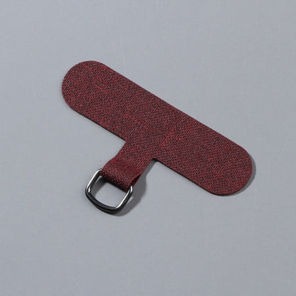 Universal Adhesive Phone Lanyard Patch Card - Fabric Phone Case Tether Tab with Metal Ring