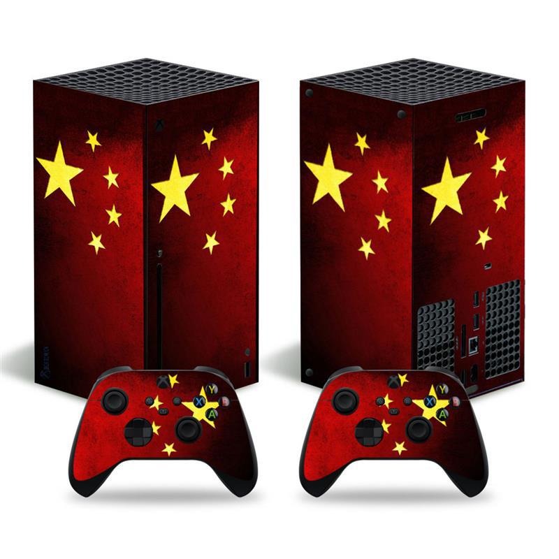 Futuristic Tech Vinyl Skin Decal Sticker Set for Xbox Series X Console & Controllers