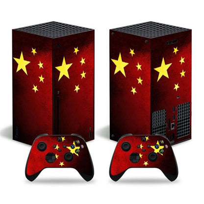 Futuristic Tech Vinyl Skin Decal Sticker Set for Xbox Series X Console & Controllers