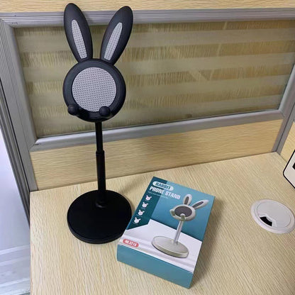 Cute Bunny Rabbit Desktop Phone Stand - Adjustable Height Mobile & Tablet Holder