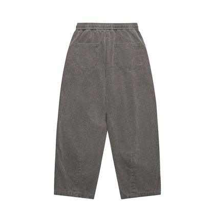 Men's Loose Wide Leg Casual Wash Corduroy Pants