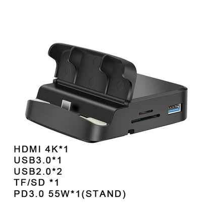 8-in-1 Type-C Hub Docking Station - Phone Stand & HDMI Power Charger Adapter for Samsung & MacBook