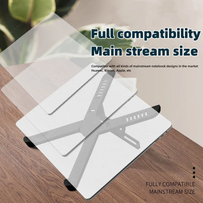 Foldable Laptop & Tablet Stand - Ergonomic Adjustable Cooling Holder with Hollow Heat Dissipation Design