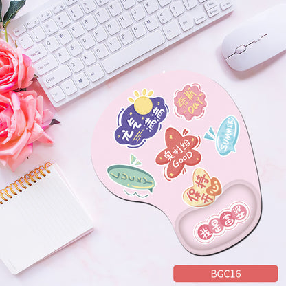 Cute Bunny Silicone Wrist Rest Mouse Pad - Soft Ergonomic Non-Slip Hand Support Pad for Gaming