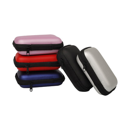 Hard EVA Portable Travel Storage Case for Earphone, Data Cable & Hard Drive - Zipper Pouch Box