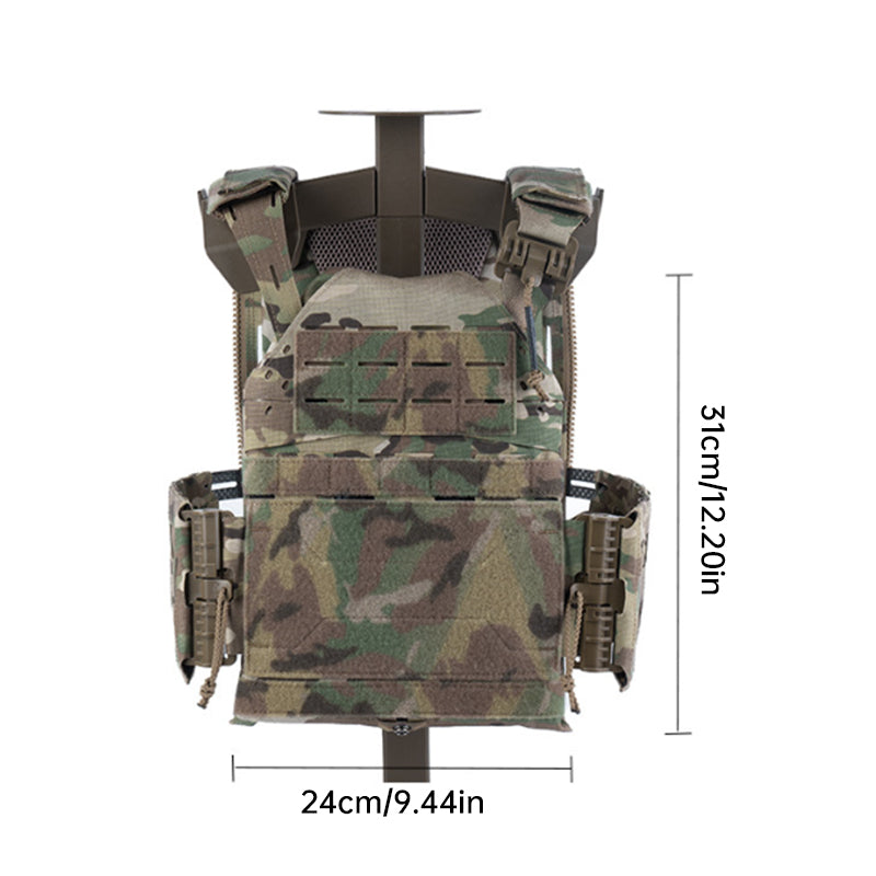 Quick Release Tactical Plate Carrier Vest - MOLLE Camouflage Body Armor Vest