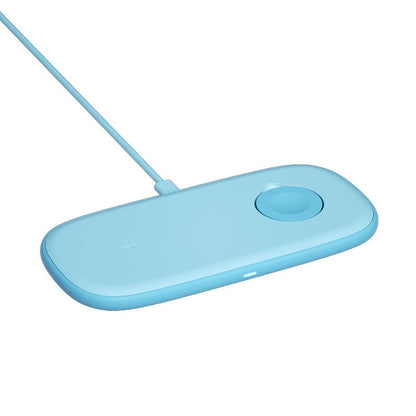 Ultra-Thin 2-in-1 Wireless Charging Pad - Dual Fast Charging Station for iPhone & Apple Watch